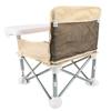 Přenosná židlička s podnosem béžová bezpečná rychlé rozložení skládací přenosná krmící židlička pro venkovní kempování cestování