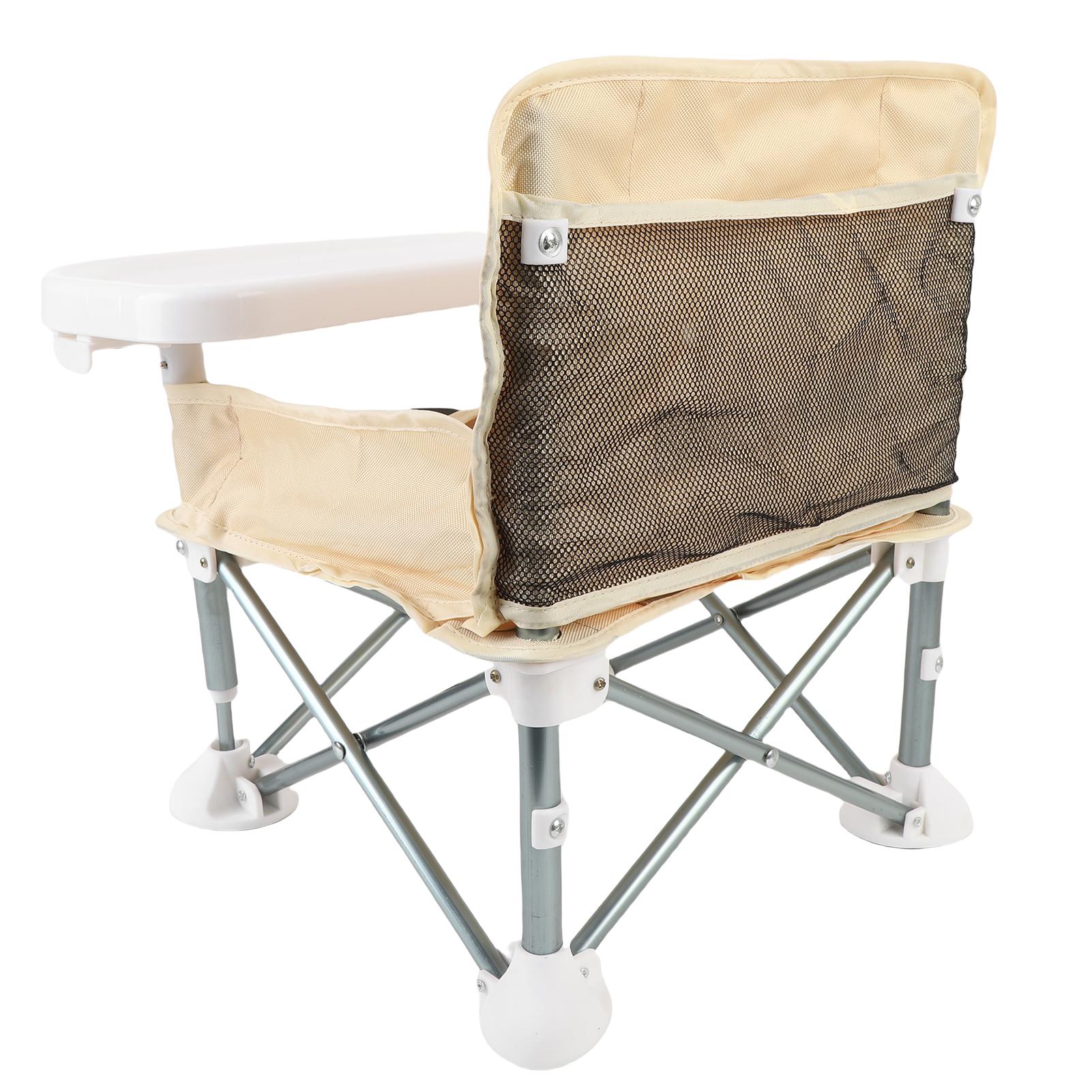 

Портативный стул с подносом Бежевый Безопасный Быстрораскладной Складной Портативное Сиденье для Кормления для Кемпинга на Открытом Воздухе Путешествий