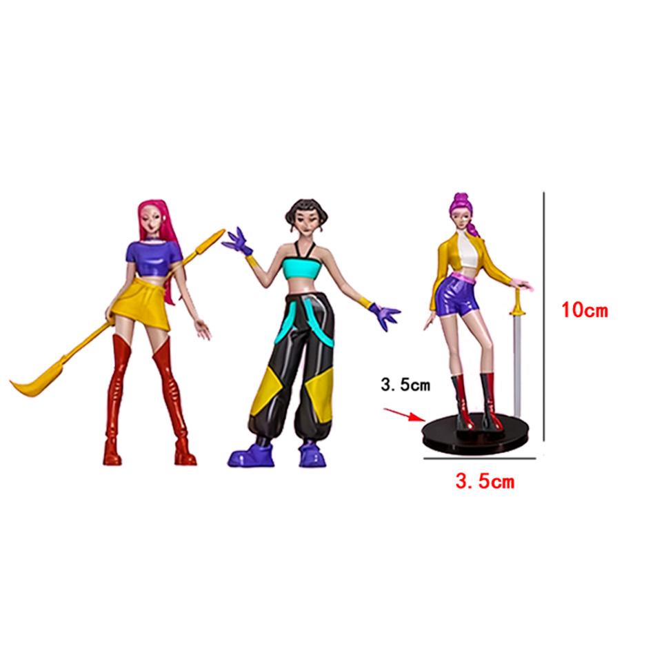 Anime kpop Dämonenjäger Actionfigur Set Mira Zoey Rumi Tiger Spielzeug Schreibtischdekoration Statuen Ornament für Kinder Geschenke