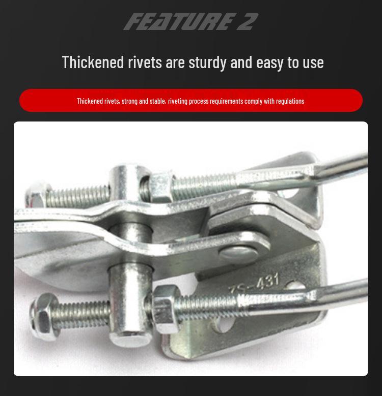 ZS-40370 High Carbon Steel Bolt-Type Quick Clamp for Drill Press Fixture