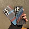 For Magsafe For Samsung S26 S25 S24 Ultra Plus Carbon Fiber Texture Phone Case Wireless Charge Alloy Lens Hard PC Points Cover