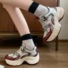 New Women Vintage Sneakers Casual Outdoor Personalized Design Shoes Comfortable Lace Up Platform Running Sneakers Sports Shoes