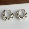 925 Sterling Silver Earrings For Women Trendy Vintage Twist Earring Jewelry Prevent Allergy Party Accessories Gift