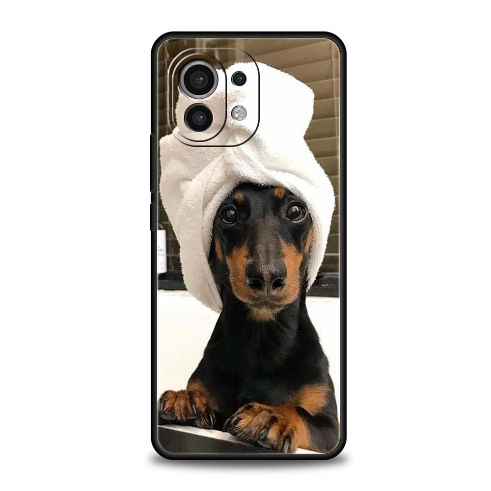

Phone Case For Xiaomi Mi 15 14 14T 13T 12T Pro 12 13 11 Lite 5G 11T X6 X5 Pro Soft Cover Dachshund Silhouette Dog cute animal Mi 11 Lite