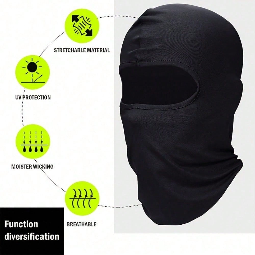 1PC Ice Silk Balaclava Face Mask - UV Sun Protection, Breathable & Quick Dry for Cycling Motorcycle Running Hiking