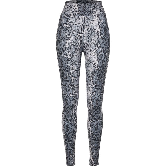 Legging Femme - Urban Classic - Taille Haute - Effet Brillance - Ceinture Élastique Large - Noir