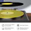 Acrylic Turntable Record Player Slipmat for LP Record Low Noise Platter with Glossy for Record Players Mat, Players, Mat, Effect, 12-inch (Yellow)
