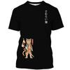 Zwierzęcy nadruk kota męska koszulka Harajuku śliczne luźne topy z krótkim rękawem moda proste t-shirty ponadgabarytowe mężczyźni kobiety odzież unisex