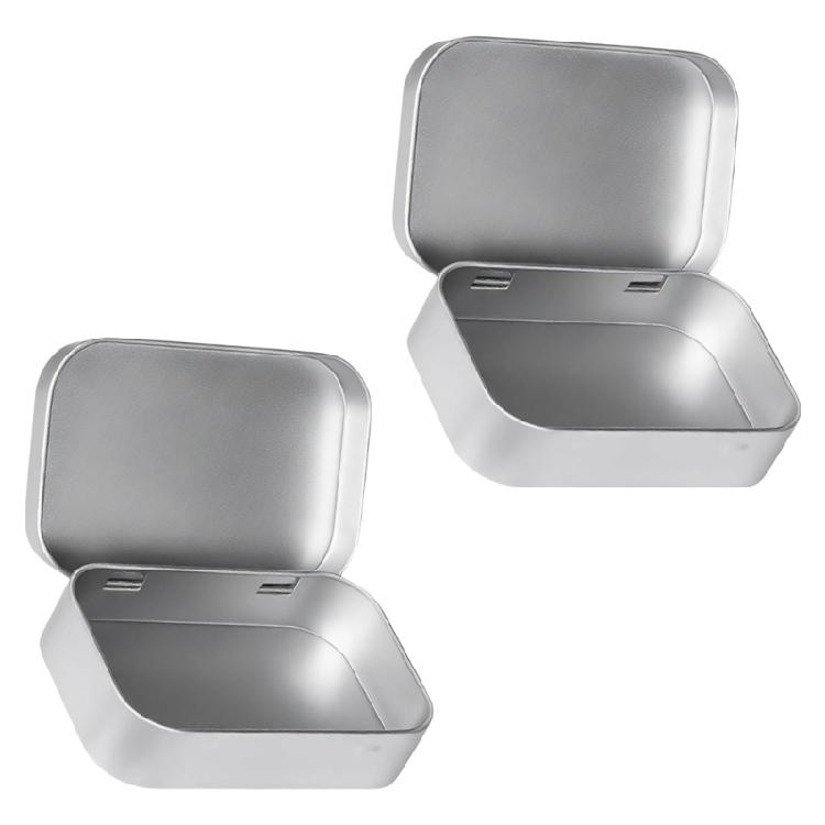 Компактные контейнеры для хранения утюга с откидными крышками прочные жестяные коробки для дома офиса ежедневного использования серебряный 549₽