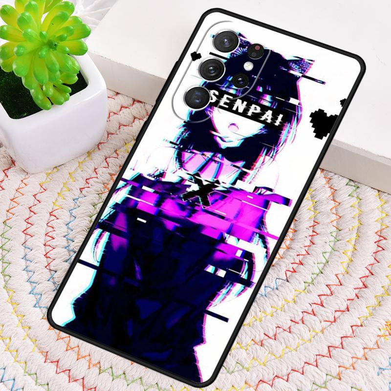 Cute Girl Glitch Animation Phone Case for Samsung Galaxy Note 10 Pro S26 Ultra S23 S24 FE S25 S21 S22 PLUS Shockproof Cove