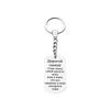 1Pc Stainless Steel Family Keychain Son Mom's Love Thanksgiving Gifts Russian Daughter Mother's Gift Encouragement Rectangular