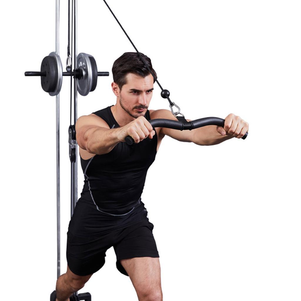 Cable Attachment Handle Slip Resistant Grip Pull Down Handle Gym Equipment Attachment for Arm Back Strength Training