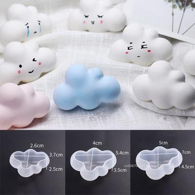Moule en silicone 3D en forme de nuage, mignon, à faire soi-même, pour gâteaux, bonbons, pâtisserie, résine, fabrication de bijoux, savon, bougies