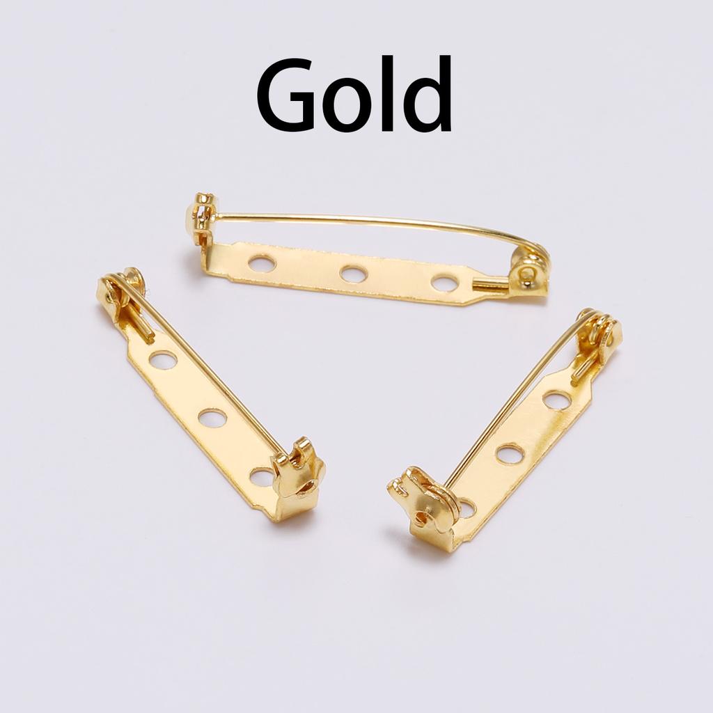 20-50pcs 20 25 32 38mm Brooch Clip Base Pin Blank Safe Lock Brooch Pin Base Badge Holder For DIY Jewelry Making Finding Supplies