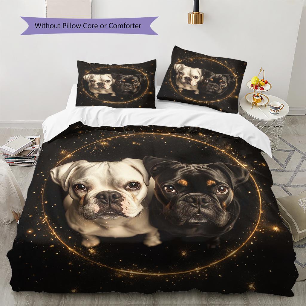 Cartoon Patroon Beddengoed Dekbed Set Dekbedovertrek Kussensloop Huisdecoratie Verjaardagscadeau (1 dekbedovertrek + 2 kussenslopen, zonder binnenkussen)