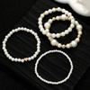 4pcs Women's Zircon Set Fashionable and Casual Artificial Zircon Bracelet Set, Suitable for Daily Wear and Holiday Gifts for Fri