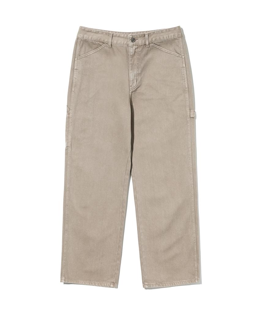 UCLA Unisex Preppy Wide Hammerloop Denim Pants [Beige](Ub8Dp02_25)