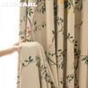 1PC NAPEARL 80% Blackout Curtain Vintage Cream Colored Thick Curtains Rustic Style Printed Curtains for Bedroom Living Room Window for Home Decor