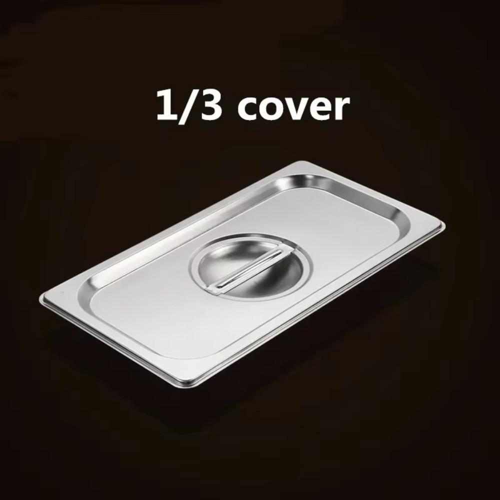 304 Edelstahl 1/9 1/6 1/4 1/3 1/2 Lebensmittelpfanne mit Deckel Leicht zu reinigendes rechteckiges Tablettbecken Verdickte GN-Pfanne Chafing Buffet