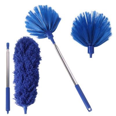 Microfibre Telescopic Duster Washable Cleaner Brush Practical Spider Web Removal  Hard Reach Areas