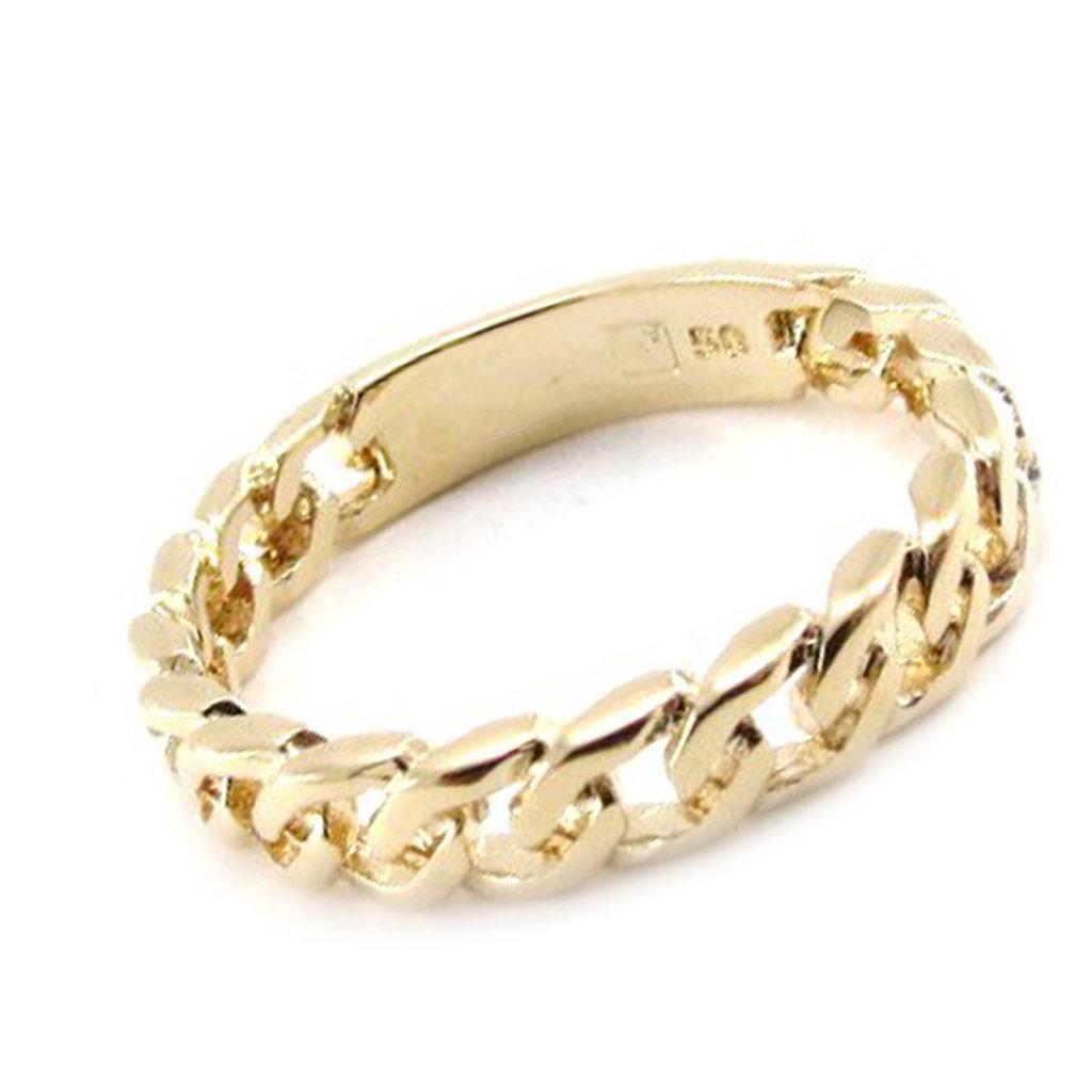 Guldpläterad vigselring 'Link of Love' - 3 mm