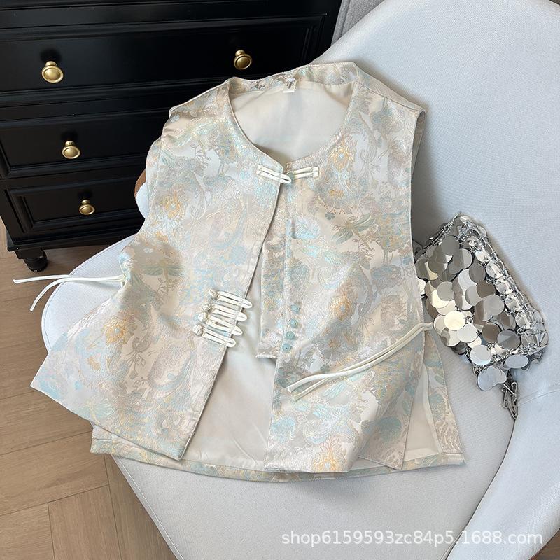 

Жилет, который носит молодежь, с высоким чувством стиля, с круглым вырезом, повседневный, высококлассный, тонкий жилет на раннюю весну XXXL [Recommended 138-75kg]