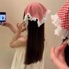 Lace Triangle Hair Scarf Headband  Countryside Style Innovative Design Lotus Leaf Edge Mesh Sweet Girls Hair Accessories Gift