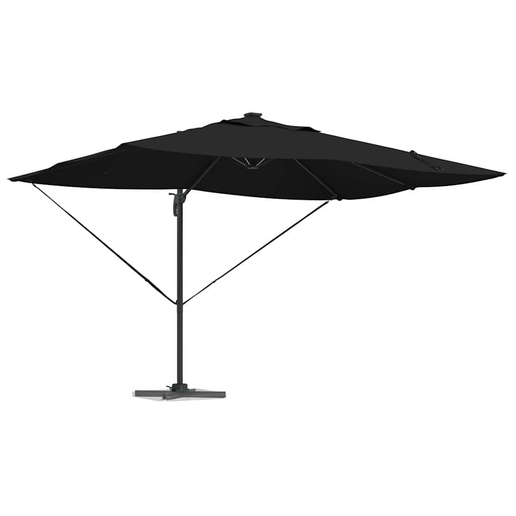 Cantilever Sun Umbrella Black 352 x 251 x 265 cm Polyester and Aluminum