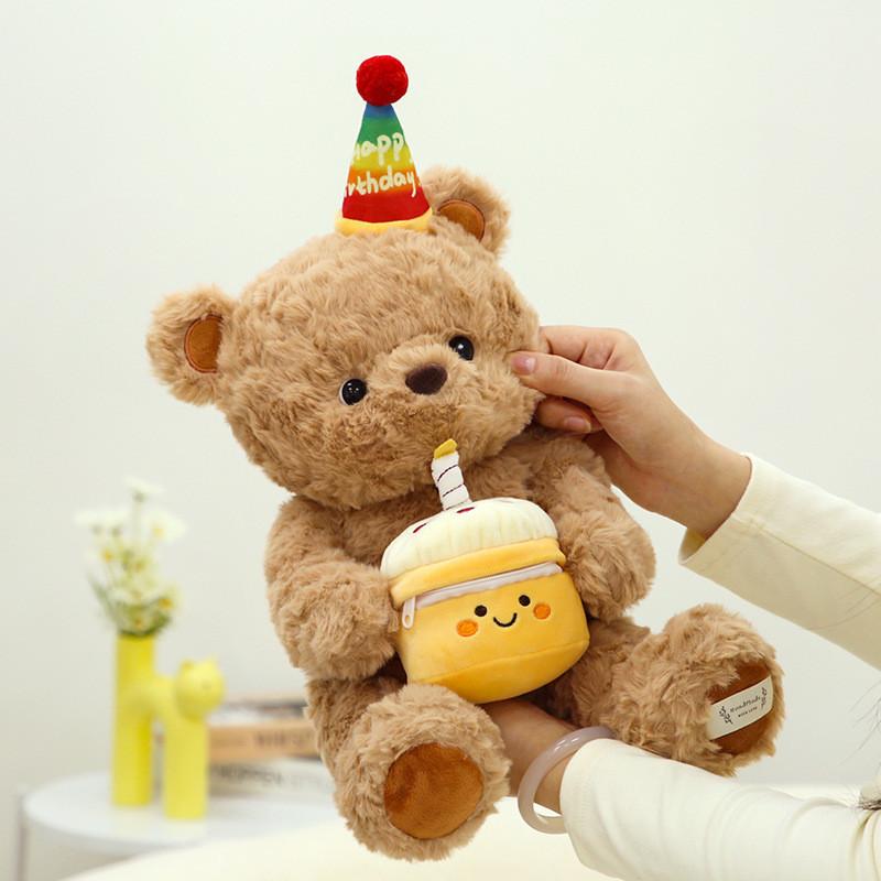 Teddy Plush Bear Toy Cute Cartoon With Sleeping Doll Children Girl Birthday Gift