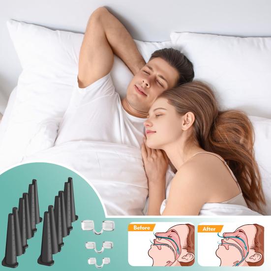 1 Set Nasendilatator Schnarchreduzierend Luftstromverbessernd Anti-Schnarch Nasenbelüftungsgerät Tragbar Männer Frauen Schlaf Atmungshilfe Clip