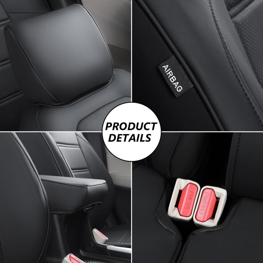 Full Set Car Seat Covers for Honda CRV 2012-2025 PU Leather Seat Protector CR-V EX EXL Hybrid Replacement Accessories