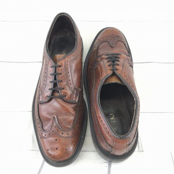 80s-90s Vintage USA Crown Imperial leather wingtip 27.0 brown(USED)