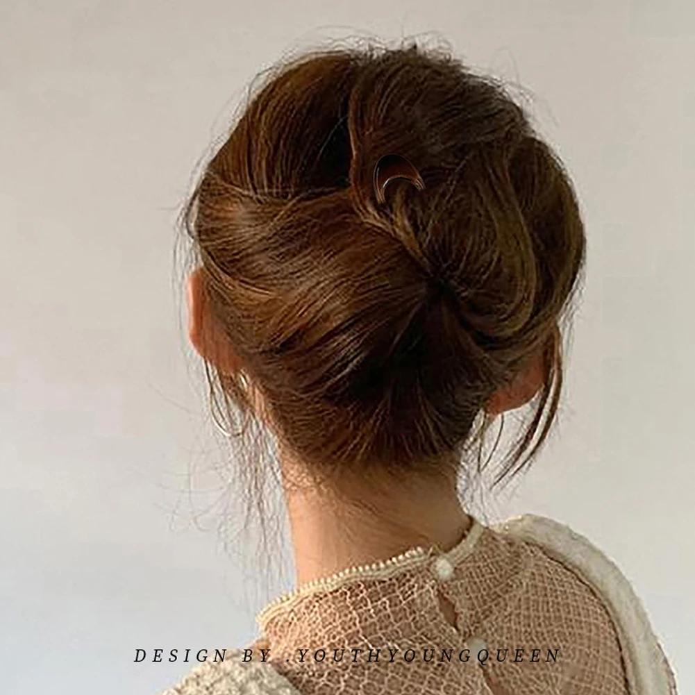 Modische Haarklammer im koreanischen Stil für Frauen und Mädchen, Acryl, transparent, große Haarspangen, Pferdeschwanz-Klammer, Kopfbedeckung, Haar-Accessoires