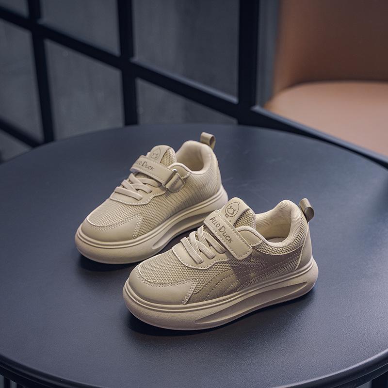 

Children Mesh White Casual Shoes Anti Slip Flat Fashion Sneakers Boys Girls Versatile size 24 коричневый