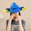 Pălărie pentru cap cu cap de pește Desen animat Tematică animale marine Pălărie Unică Costum de performanță Accesorii foto pentru festival Petrecere de ziua de naștere