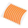 10pcs Bike Wheel Rim Reflective Stickers Waterproof Bicycle Safety Warning Sticker Tape Decoration (Orange)