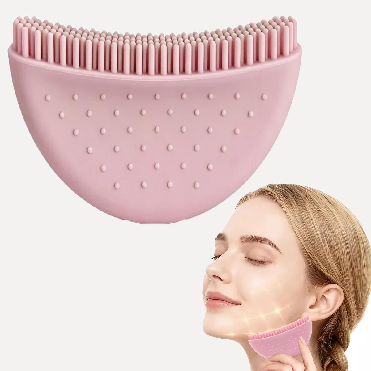 

Ergonomic Pure Silicone Face Massage Brush – Facial Contouring & Lifting Tool for Puffiness Care & Self-Care, Ideal for Home розовый