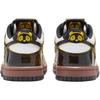 New Nike Dunk Abrasion Resistant Low Top Kids' Skateboarding Shoes White/Black/Animal Brown Teenagers HQ9294-100