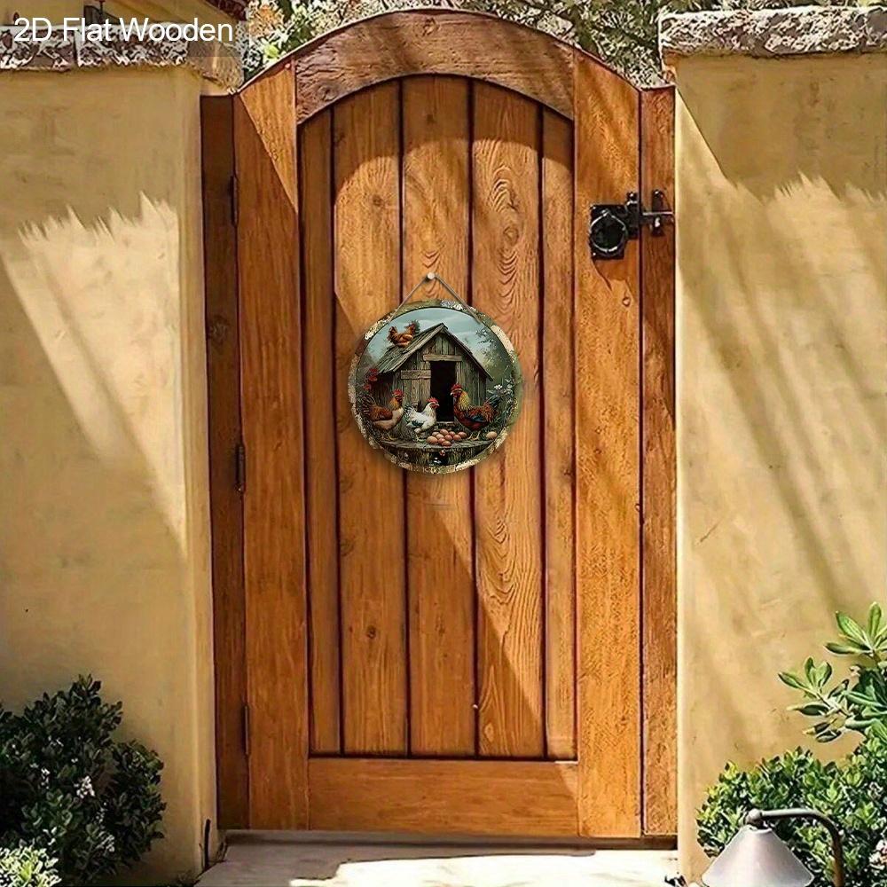 Vintage Henhouse Wooden Sign - Rustic Decorative Plaque for Home, Garage, Cafe Decor - Rustic Animal-themed Ornament