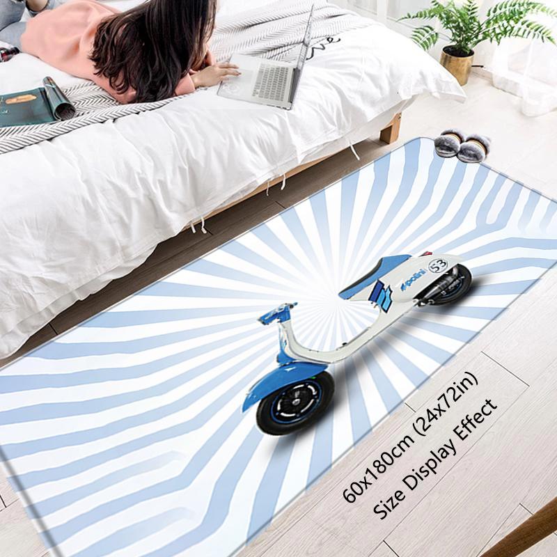 Interior Floor Mat P-Polini Italy Scooter Doormat Non-slip Foot Rug for Entryway Kitchen Carpet Bedroom Bedside Mats Home Decors