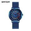 Sanda Meilleure Vente 1088 Montre pour Adolescent: Personnalisé, Cadran Rotatif 3D, Tendance, Quartz Étanche.