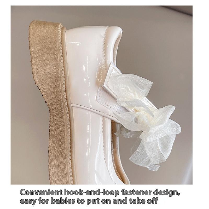 Frühling und Herbst Neue Mädchen Modetrend Schleife Bequeme Weiche Sohle Lederschuhe