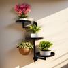Wall-mounted Plant Display Indoor Plant Hanger Metal Rotating Plant Shelf Wall Mount Display Stand for Indoor Outdoor Home