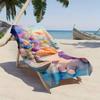 Marine Shell Flower Pattern Polyester Microfiber Beach Towel Is Highly Absorbent, Suitable for Swimming and Beach Outings