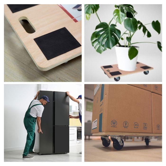 Transporteur de meubles - toolland - 650 x 400 mm - 4 roues pivotantes - charge max. 400 kg