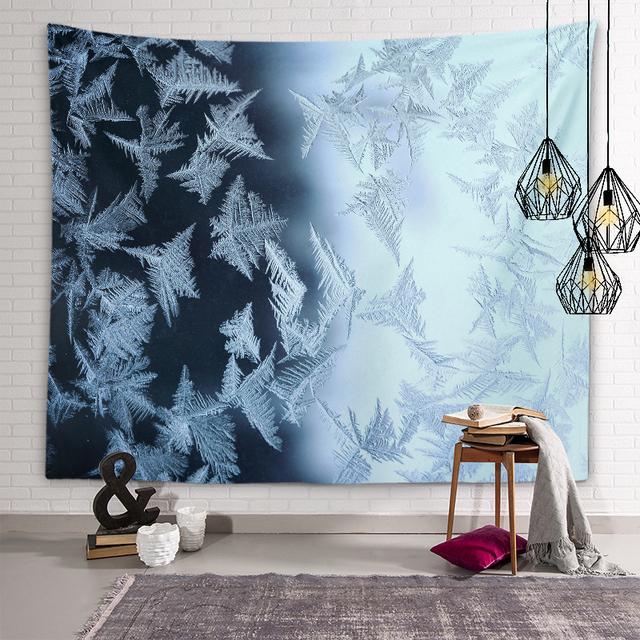 Zimní sněhová vločka vzor ledu Nástěnná dekorace Tapiserie Nástěnné umění Osobnost Tapiserie Obývací pokoj Ložnice Pokoj Domácí dekorace