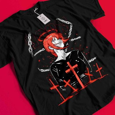 Chainsaw Man Makima T-Shirt Asa Aki Anime Denji Shirt Power Tshirt All Size Tee BB470