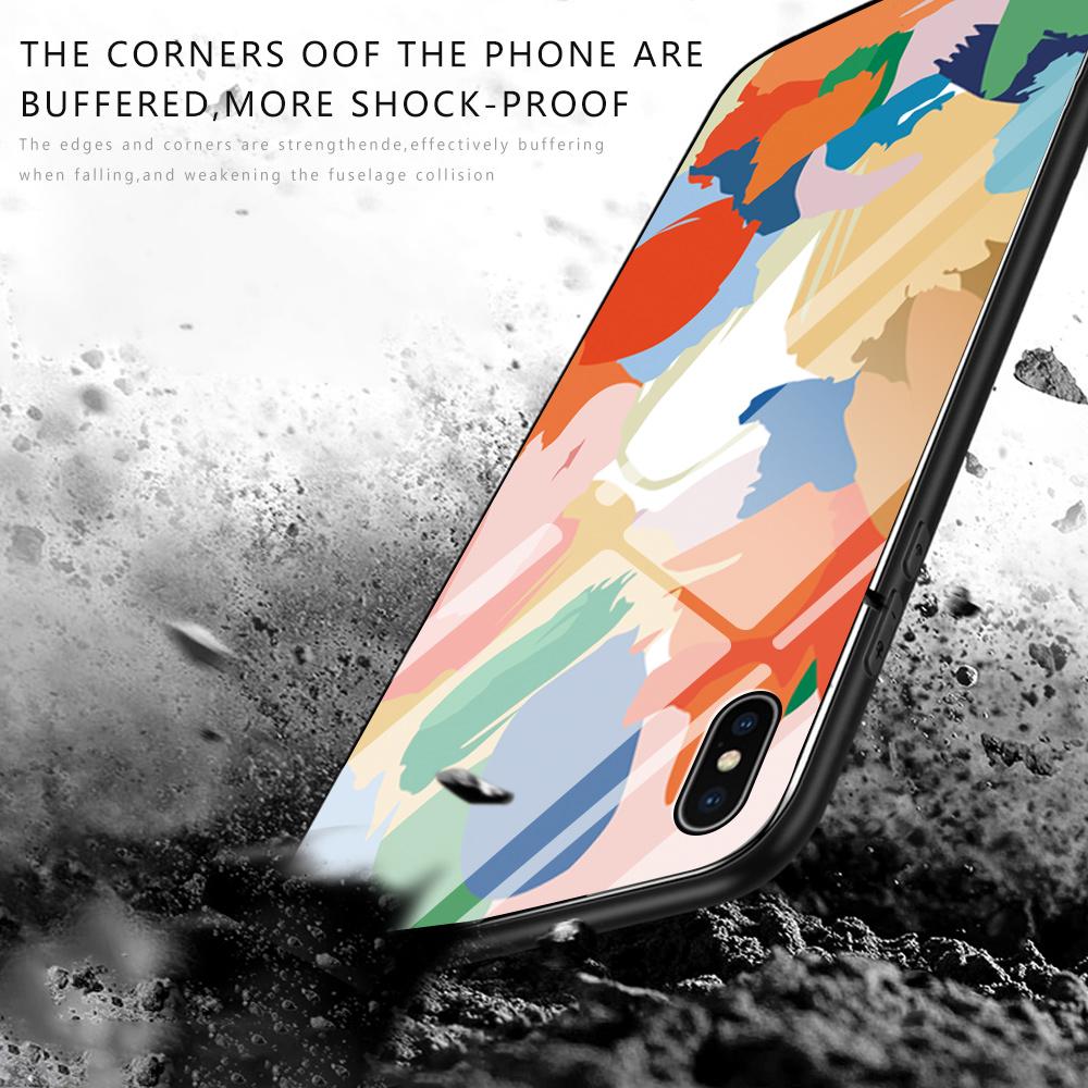 Tempered Glass Phone Case For iPhone 11 12 13 14 15 16 17 Redmi 10 12 14C Note10 Note14 Xiaomi 11Lite PocoC75 Soft Edge Shockproof Smooth Shell