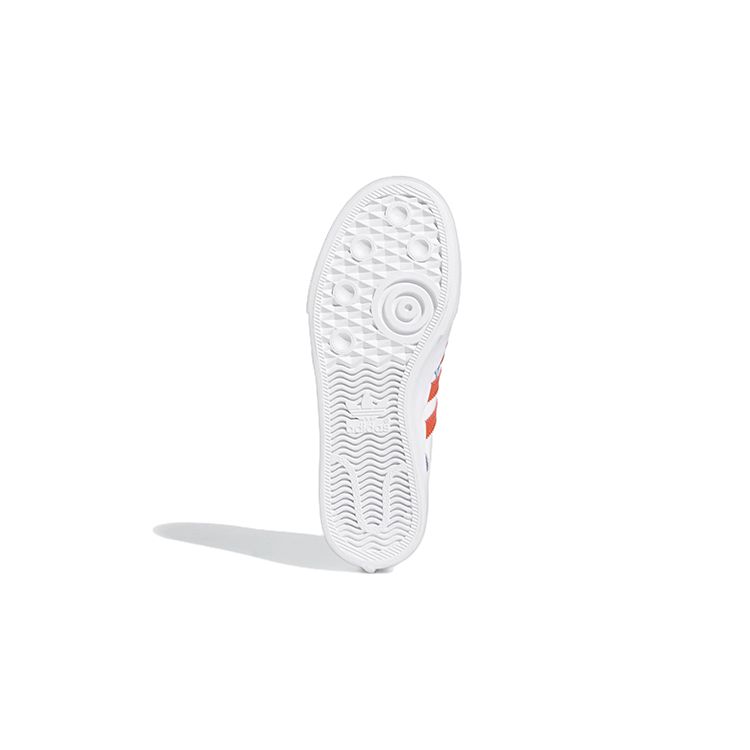 Adidas Nizza J Out Of This World - Белые детские кроссовки Cloud-White Ярко-красный — фото 6