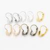 8mm 50pcs/Lot 5 Colors Plated French Lever Back Earrings Blank/Base,Fit 8mm Glass Cabochons,Buttons;Earring Bezels